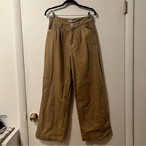 Zara Pants - Zara twill wide leg chino